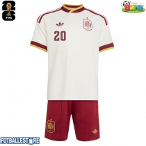 Spania Pedri Gonzalez #20 Bortedraktsett Barn VM 2026 Kortermet (+ Korte bukser)